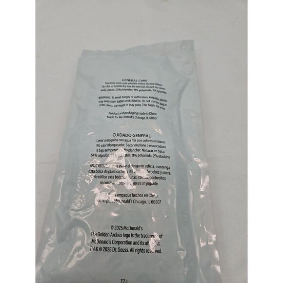 McDonald's 2025 The Grinch Meal Socks 1 Pair Unknown Color Still Sealed - Picture 6 of 7